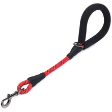 Load image into Gallery viewer, VIVAGLORY new Short Dog Leash with Comfortable Padded Handle, 18IN Durable Rope Short Walking &amp; Training Leashes for Dogs with Highly Reflective Threads for Medium &amp; Large Dog