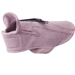 Vivaglory Dog Fleece Coat Warm Jacket with Hook and Loop Fastener, Easy to Take on and Off, Winter Vest Sweater for Small Medium Large Dogs Puppy Windproof Clothes for Cold Weather