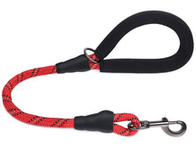 Load image into Gallery viewer, VIVAGLORY new Short Dog Leash with Comfortable Padded Handle, 18IN Durable Rope Short Walking &amp; Training Leashes for Dogs with Highly Reflective Threads for Medium &amp; Large Dog