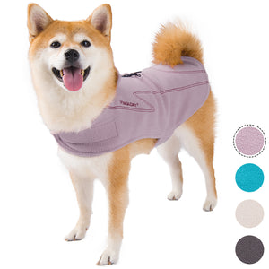 Vivaglory Dog Fleece Coat Warm Jacket with Hook and Loop Fastener, Easy to Take on and Off, Winter Vest Sweater for Small Medium Large Dogs Puppy Windproof Clothes for Cold Weather