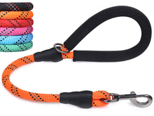 Load image into Gallery viewer, VIVAGLORY new Short Dog Leash with Comfortable Padded Handle, 18IN Durable Rope Short Walking &amp; Training Leashes for Dogs with Highly Reflective Threads for Medium &amp; Large Dog