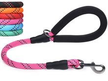 Load image into Gallery viewer, VIVAGLORY new Short Dog Leash with Comfortable Padded Handle, 18IN Durable Rope Short Walking &amp; Training Leashes for Dogs with Highly Reflective Threads for Medium &amp; Large Dog