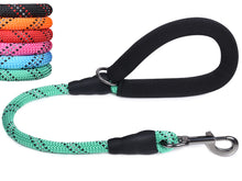 Load image into Gallery viewer, VIVAGLORY new Short Dog Leash with Comfortable Padded Handle, 18IN Durable Rope Short Walking &amp; Training Leashes for Dogs with Highly Reflective Threads for Medium &amp; Large Dog