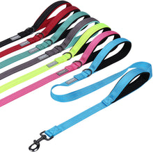 Load image into Gallery viewer, VIVAGLORY Dog Leash Traffic Padded Two Handles, Heavy Duty Reflective Leashes for Control Safety Training, Walking Lead for Small to Large Dogs