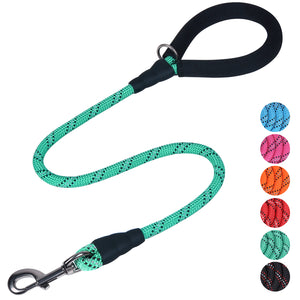 VIVAGLORY Strong Rope Dog Leash with Thick Neoprene Padded Handle