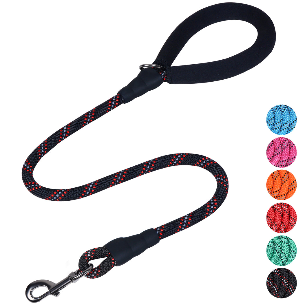 VIVAGLORY Strong Rope Dog Leash with Thick Neoprene Padded Handle