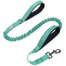 Load image into Gallery viewer, VIVAGLORY Heavy Duty Bungee Dog Leash, Dual Padded Handles No Pull Reflective Training Dog Leash with Traffic Handle for Medium Large Dogs with Adjustable Sizes (4FT-5.5FT)