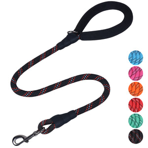VIVAGLORY Strong Rope Dog Leash with Thick Neoprene Padded Handle