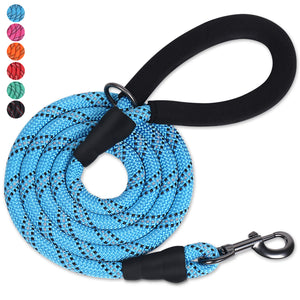 VIVAGLORY Strong Rope Dog Leash with Thick Neoprene Padded Handle