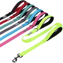Load image into Gallery viewer, VIVAGLORY Dog Leash Traffic Padded Two Handles, Heavy Duty Reflective Leashes for Control Safety Training, Walking Lead for Small to Large Dogs
