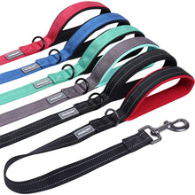 Load image into Gallery viewer, VIVAGLORY Short Dog Leash with Padded Handle, Double Webbing Nylon Reflective Pet Leashes for Training &amp; Walking, Dog Lead for Medium &amp; Large Dogs