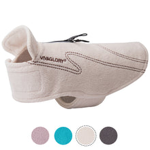 Load image into Gallery viewer, Vivaglory Dog Fleece Coat Warm Jacket with Hook and Loop Fastener, Easy to Take on and Off, Winter Vest Sweater for Small Medium Large Dogs Puppy Windproof Clothes for Cold Weather