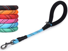 Load image into Gallery viewer, VIVAGLORY new Short Dog Leash with Comfortable Padded Handle, 18IN Durable Rope Short Walking &amp; Training Leashes for Dogs with Highly Reflective Threads for Medium &amp; Large Dog