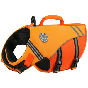 Vivaglory New Sports Style Ripstop Dog Life Jacket Safety Vest with Superior Buoyancy & Rescue Handle
