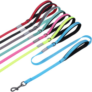 VIVAGLORY Dog Leash Traffic Padded Two Handles, Heavy Duty Reflective Leashes for Control Safety Training, Walking Lead for Small to Large Dogs