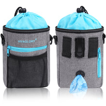 Load image into Gallery viewer, VIVAGLORY Dog Training Treat Pouch, 4Ways to Wear Dog Treat Bags, Built in Dog Waste Bag Dispenser Treats Training Bags with Reflective Adjustable Shoulder Strap