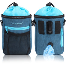 Load image into Gallery viewer, VIVAGLORY Dog Training Treat Pouch, 4Ways to Wear Dog Treat Bags, Built in Dog Waste Bag Dispenser Treats Training Bags with Reflective Adjustable Shoulder Strap