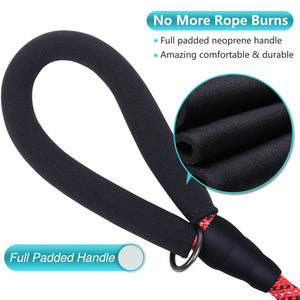 VIVAGLORY Strong Rope Dog Leash with Thick Neoprene Padded Handle