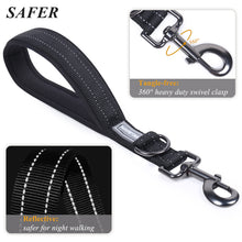 Load image into Gallery viewer, VIVAGLORY Short Dog Leash with Padded Handle, Double Webbing Nylon Reflective Pet Leashes for Training &amp; Walking, Dog Lead for Medium &amp; Large Dogs