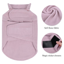 Load image into Gallery viewer, Vivaglory Dog Fleece Coat Warm Jacket with Hook and Loop Fastener, Easy to Take on and Off, Winter Vest Sweater for Small Medium Large Dogs Puppy Windproof Clothes for Cold Weather