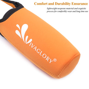VIVAGLORY 25oz Stainless Steel Water Bottle & Neoprene Bottle Carrier Combo, Dog Drinking Bottles and Water Bottle Holder, Great for Hiking & Traveling with Pets