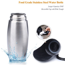 Load image into Gallery viewer, VIVAGLORY 25oz Stainless Steel Water Bottle &amp; Neoprene Bottle Carrier Combo, Dog Drinking Bottles and Water Bottle Holder, Great for Hiking &amp; Traveling with Pets