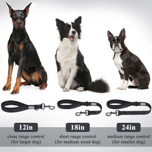 Load image into Gallery viewer, VIVAGLORY Short Dog Leash with Padded Handle, Double Webbing Nylon Reflective Pet Leashes for Training &amp; Walking, Dog Lead for Medium &amp; Large Dogs