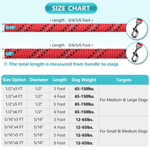 Load image into Gallery viewer, VIVAGLORY Strong Rope Dog Leash with Thick Neoprene Padded Handle