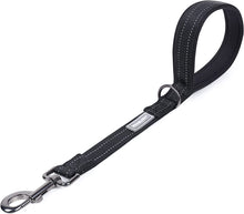 Load image into Gallery viewer, VIVAGLORY Short Dog Leash with Padded Handle, Double Webbing Nylon Reflective Pet Leashes for Training &amp; Walking, Dog Lead for Medium &amp; Large Dogs