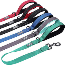 Load image into Gallery viewer, VIVAGLORY Short Dog Leash with Padded Handle, Double Webbing Nylon Reflective Pet Leashes for Training &amp; Walking, Dog Lead for Medium &amp; Large Dogs