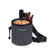 Load image into Gallery viewer, VIVAGLORY Dog Treat Bag, Hands-Free Puppy Training Pouch with Adjustable Waistband and Built-in Dog Waste Bag Dispenser