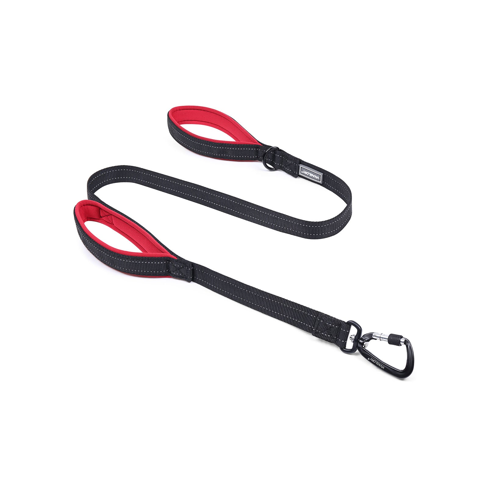 VIVAGLORY Dog Leash Traffic Padded Two Handles Heavy Duty Reflective