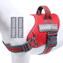 Load image into Gallery viewer, VIVAGLORY new Service Dog Harness, No Pull Adjustable Pet Vest Harness with Padded Handle, Reflective Training Vest Comfort Fit with 4 PCS Removable Patches for Small Medium Large Dogs, Easy On &amp; Off