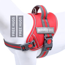Load image into Gallery viewer, VIVAGLORY new Service Dog Harness, No Pull Adjustable Pet Vest Harness with Padded Handle, Reflective Training Vest Comfort Fit with 4 PCS Removable Patches for Small Medium Large Dogs, Easy On &amp; Off