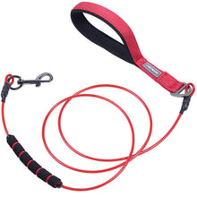 Load image into Gallery viewer, Vivaglory Chew Proof Dog Leash with Soft Foam and Reflective Padded Handle, Waterproof Vinyl Coated Twisted Stainless Steel Wire Rope Lead for Small Medium and Large Dogs
