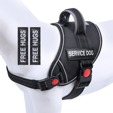 Load image into Gallery viewer, VIVAGLORY new Service Dog Harness, No Pull Adjustable Pet Vest Harness with Padded Handle, Reflective Training Vest Comfort Fit with 4 PCS Removable Patches for Small Medium Large Dogs, Easy On &amp; Off