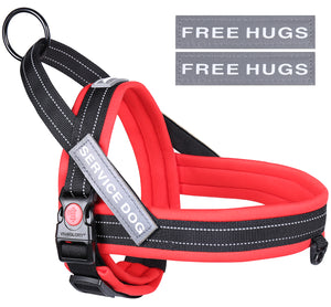 VIVAGLORY new Dog Halter Harness of Sports Style, Safer & Comfortable Replacement for Collar, Easy Fit Service Dog Harness for Training & Walking, Fits Small Medium and Large Dogs