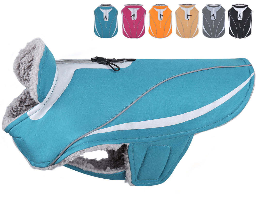 VIVAGLORY NEW Winter Dog Coats, Dog Apparel for Cold Weather, Reflective Windproof Warm Dog Jacket