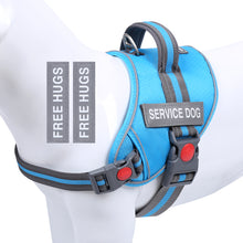 Load image into Gallery viewer, VIVAGLORY new Service Dog Harness, No Pull Adjustable Pet Vest Harness with Padded Handle, Reflective Training Vest Comfort Fit with 4 PCS Removable Patches for Small Medium Large Dogs, Easy On &amp; Off