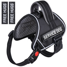 Load image into Gallery viewer, VIVAGLORY new Service Dog Vest, No Pull Dog Safety Harness with Padded Handle and Leash Clip for Comfy Control, Reflective Breathable Training Pet Vest with Removable Patches, Adjustable Fit
