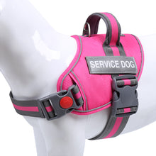 Load image into Gallery viewer, VIVAGLORY new Service Dog Harness, No Pull Adjustable Pet Vest Harness with Padded Handle, Reflective Training Vest Comfort Fit with 4 PCS Removable Patches for Small Medium Large Dogs, Easy On &amp; Off