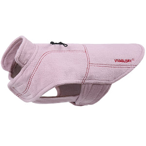 Vivaglory Fleece Vest Dog Cold Weather Sweater for Small Dogs, Adjustable Winter Warm Clothes with Two-Way Zipper Opening, Reflective Coats Pet Jacket for Puppies Small Medium Large Dogs