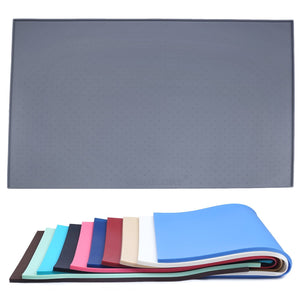 Vivaglory Pet Food Mat 24" L x 16" W or 19" L x 12" W, Waterproof Non-Slip Food Grade Silicone Mat with Raised Edge, Anti-Messy Dog Bowl Mat for Food and Water for Dogs Cats