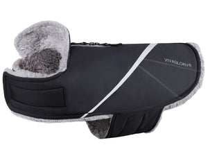 VIVAGLORY NEW Super Warm Dog Winter Coats, Windproof & Water-Repellent Dog Jacket for Cold Weather, Sports Style Reflective Dog Fleece Vest for Dogs for Walking, Hiking, & Running
