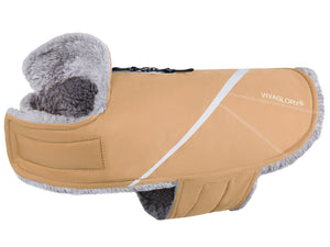 VIVAGLORY NEW Super Warm Dog Winter Coats, Windproof & Water-Repellent Dog Jacket for Cold Weather, Sports Style Reflective Dog Fleece Vest for Dogs for Walking, Hiking, & Running