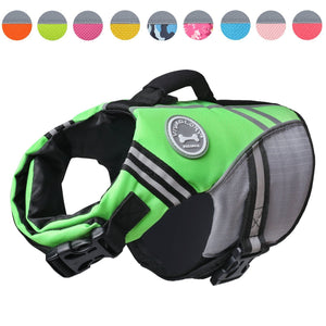Vivaglory New Sports Style Ripstop Dog Life Jacket Safety Vest with Superior Buoyancy & Rescue Handle