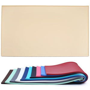 Vivaglory Pet Food Mat 24" L x 16" W or 19" L x 12" W, Waterproof Non-Slip Food Grade Silicone Mat with Raised Edge, Anti-Messy Dog Bowl Mat for Food and Water for Dogs Cats