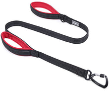 Load image into Gallery viewer, VIVAGLORY Dog Leash Traffic Padded Two Handles, Heavy Duty Reflective Leashes for Control Safety Training, Walking Lead for Small to Large Dogs