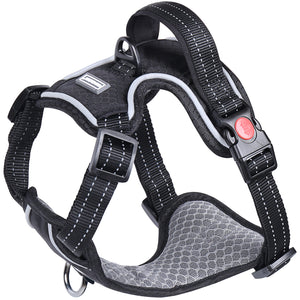 VIVAGLORY new Dog Harness for Walking, Hiking, Running & Training, No Pull Puppy Vest Harnesses with Front Hook