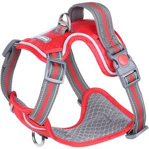 VIVAGLORY new Dog Harness for Walking, Hiking, Running & Training, No Pull Puppy Vest Harnesses with Front Hook